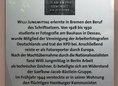 Ansicht Gedenktafel Willi (oder Willy) Jungmittag - 1975