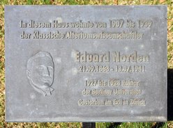 Ansicht Gedenktafel Eduard Norden - 2011 - Lichterfelde