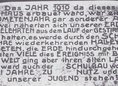 Ansicht Gedenktafel Halleyscher Komet
