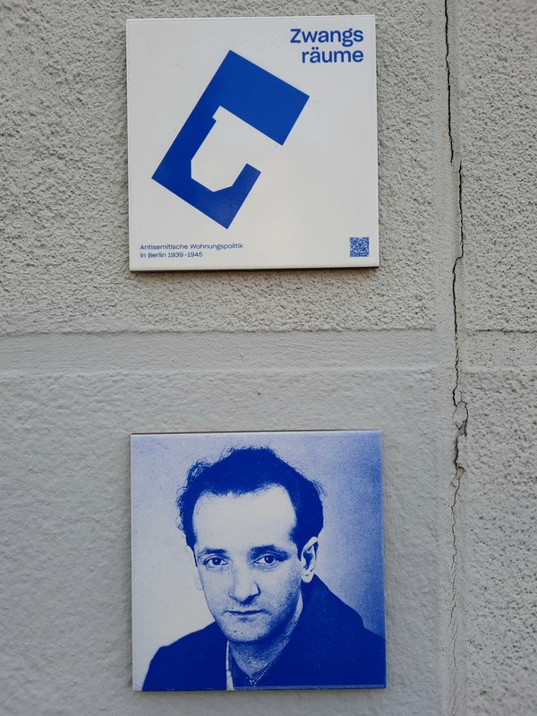 Ansicht Gedenktafel Zwangsräume Grellstraße 17