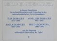 Ansicht Gedenktafel Paula, Max und Anneliese Dessauer - Frieda&nbsp;&hellip;