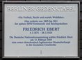 Ansicht Gedenktafel Friedrich Ebert - 2013
