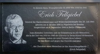 Ansicht Gedenktafel Erich Fellgiebel - 2025 - Steglitz