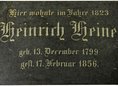 Ansicht Gedenktafel Heinrich Heine - 1899