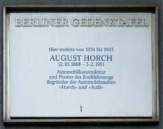 Ansicht Gedenktafel August Horch - 2000 - Charlottenburg