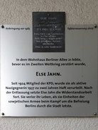 Ansicht Gedenktafel Else Jahn - 1985 - Weißensee