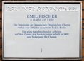 Ansicht Gedenktafel Emil Fischer
