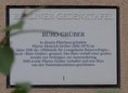 Ansicht Gedenktafel Büro Grüber - 1989
