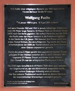 Ansicht Gedenktafel Fluchttunnel Bernauer Straße - 2011 - Gesundbrunnen