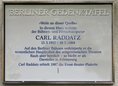 Ansicht Gedenktafel Carl Raddatz - 2012