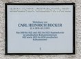 Ansicht Gedenktafel Carl Heinrich Becker - 1988