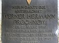Ansicht Gedenktafel Werner Hermann Prochnow - 1953