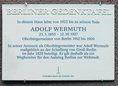 Ansicht Gedenktafel Adolf Wermuth - 2020