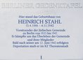 Ansicht Gedenktafel Heinrich Stahl - 1993