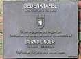 Ansicht Gedenktafel Bernd Unger - 2009