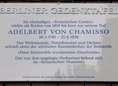 Ansicht Gedenktafel Adelbert von Chamisso - 2009