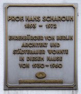 Ansicht Gedenktafel Hans Scharoun - Siemensstadt