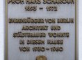 Ansicht Gedenktafel Hans Scharoun