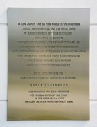 Ansicht Gedenktafel Gewerbehofinitative Darßer Bogen - 2000 - Weißensee