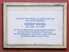 Ansicht Gedenktafel Ernst Weiß - 1990 - Schöneberg