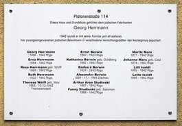 Ansicht Gedenktafel Georg Hermann / Jüdische Hausbewohnerinnen&nbsp;&hellip; - 2004 - Niederschönhausen
