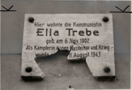 Ansicht Gedenktafel Ella Trebe - 1951 - Wedding