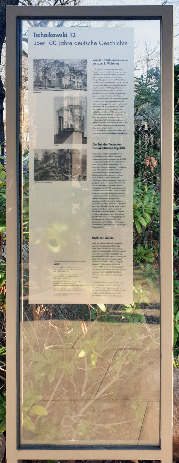 Ansicht Gedenktafel Tschaikowski 13