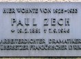 Ansicht Gedenktafel Paul Zech