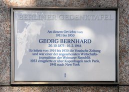 Ansicht Gedenktafel Georg Bernhard - 2000 - Schöneberg