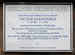 Ansicht Gedenktafel Victor Klemperer - 2010 - Mitte