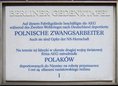 Ansicht Gedenktafel Polnische Zwangsarbeiterinnen und -arbeiter … - 1995