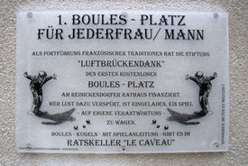 Ansicht Gedenktafel Bouleplatz - Reinickendorf
