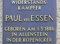 Ansicht Gedenktafel Paul von Essen