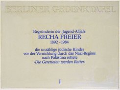 Ansicht Gedenktafel Recha Freier - 1984 - Charlottenburg