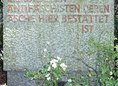 Ansicht Gedenktafel Opfer des KZ Sachsenhausen