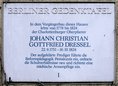 Ansicht Gedenktafel Johann Christian Gottfried Dressel - 1989