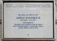 Ansicht Gedenktafel Adele Sandrock - 1989