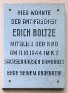 Ansicht Gedenktafel Erich Boltze - 1974 - Weißensee
