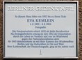 Ansicht Gedenktafel Eva Kemlein - 2014