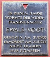 Ansicht Gedenktafel Ewald Vogt - 1958 - Mitte