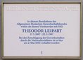 Ansicht Gedenktafel Theodor Leipart - 1997