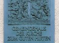 Ansicht Gedenktafel Zum guten Hirten (Gemeindehaus)