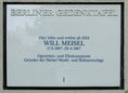 Ansicht Gedenktafel Will Meisel