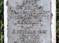 Ansicht Gedenktafel Brandunglück in der Gaststätte "Karlslust"
