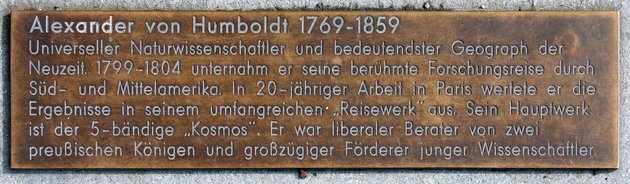 Ansicht Gedenktafel Alexander von Humboldt / Wilhelm von&nbsp;&hellip; - 1997 - Tegel