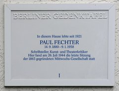 Ansicht Gedenktafel Paul Otto Heinrich Fechter - Lichtenrade