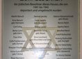 Ansicht Gedenktafel Jüdische Hausbewohnerinnen und -bewohner der&nbsp;&hellip;
