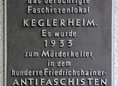 Ansicht Gedenktafel SA-Sturmlokal Keglerheim - 1957