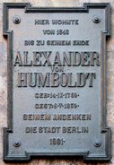 Ansicht Gedenktafel Alexander von Humboldt - 1901 - Mitte