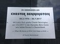 Ansicht Gedenktafel Chester Bennington - 2017